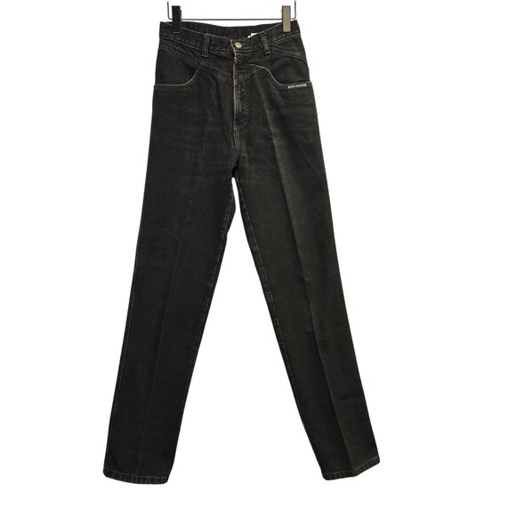 Rocky Mountain Vintage Western Rodeo Cowgirl High-Waisted Bareback Black Denim J - Picture 1 of 12